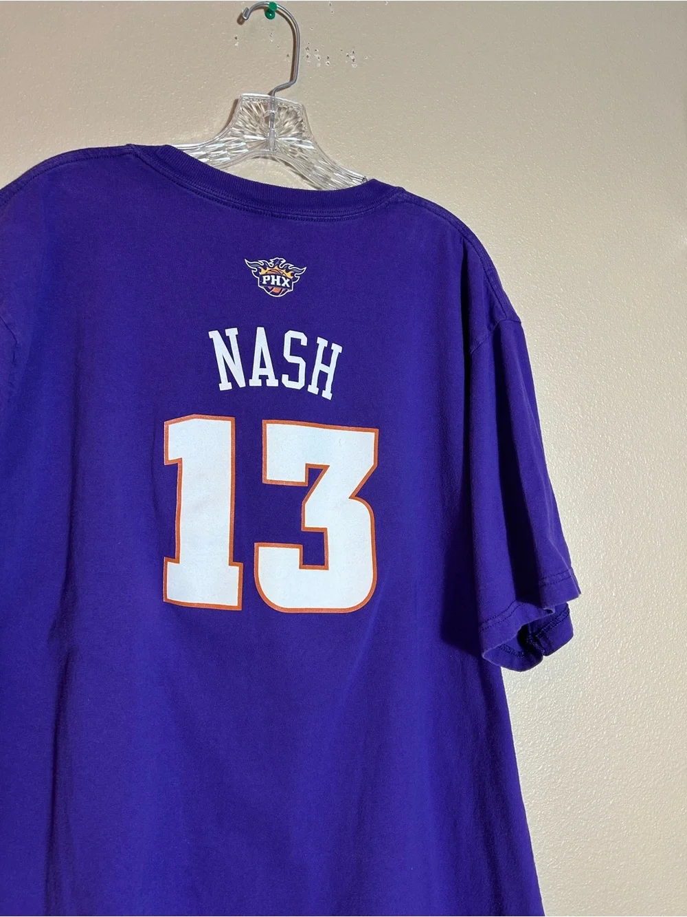 Phoenix Suns NBA Basketball #13 Mens 2XL Steve Nash Purple Adidas T-Shirt, EUC